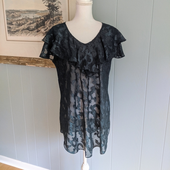 VTG Victoria's Secret Gold Label Sheer Nightgown S - Picture 1 of 8